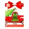 CookieCutter.com Christmas Tree Cookie Cutter Set 3 Piece, Hang Tag Cookie Recipe Card, Large, Medium, Small, Tin Plate Steel, USA